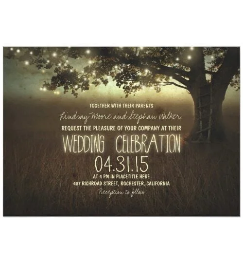 String of Lights Tree Top Wedding Collection