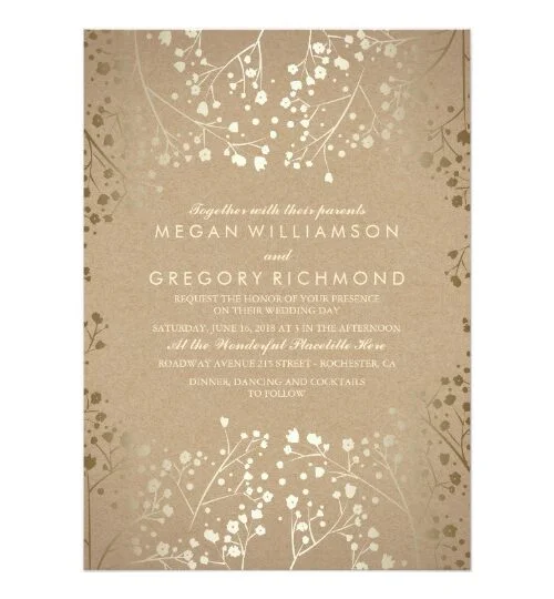 Baby's Breath Gold Flowers Suite