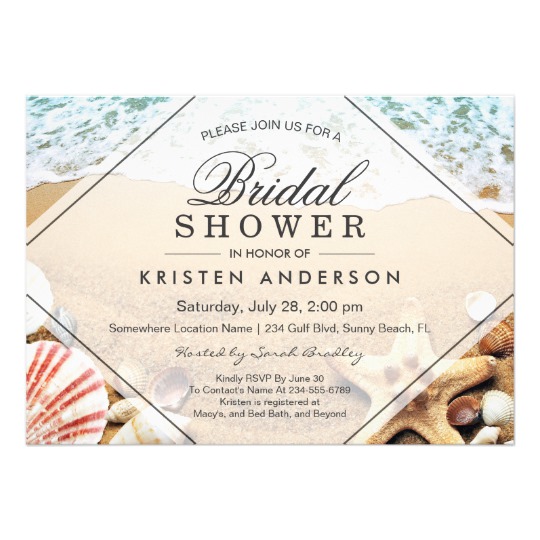 Invitation Suite:  Sandy Beach Starfish Seashell
