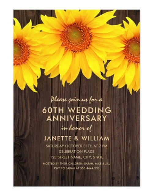 60th Wedding Anniversary Invitations