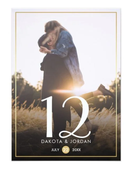 Custom Photo Wedding | Modern Typography & Gold