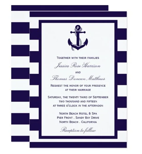 The Nautical Anchor Navy Stripe Collection