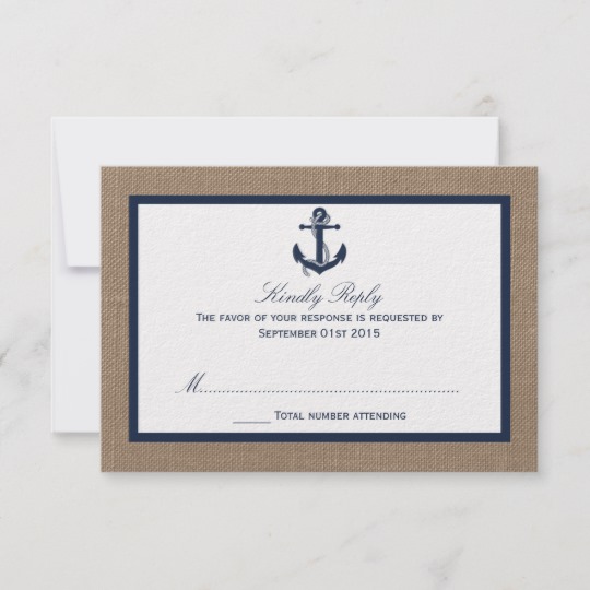 The Navy Anchor On Burlap Collection