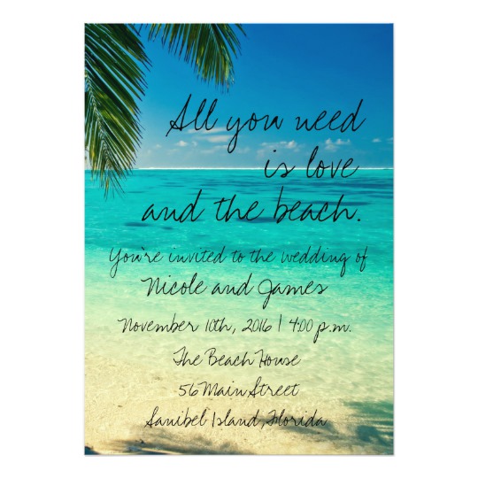 All You Need is Love & the Beach Wedding