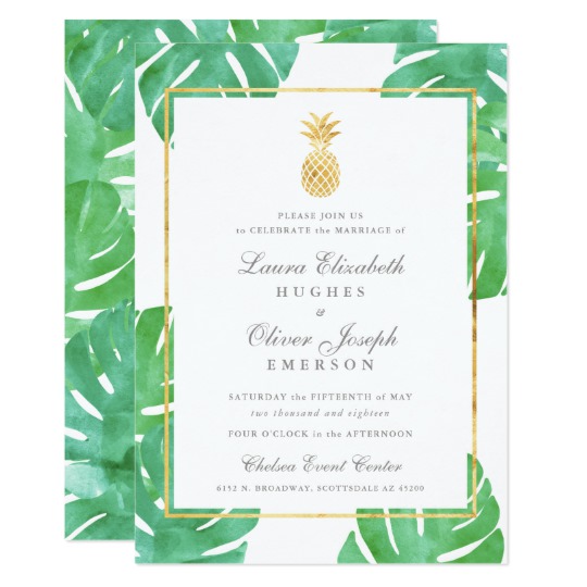 Tropical Pineapple Wedding Set
