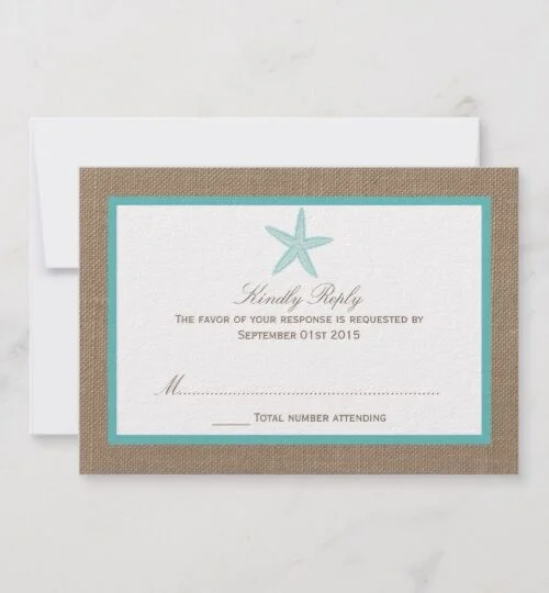 The Turquoise Starfish On Burlap Collection