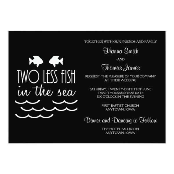 Two Less Fish in the Sea Wedding