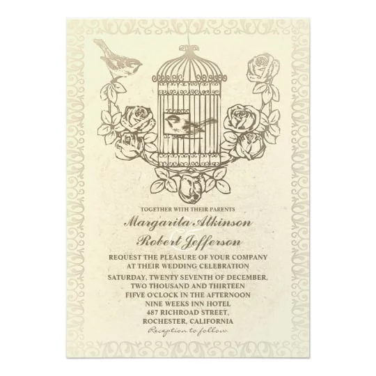 Vintage Bird Cage Wedding Collection