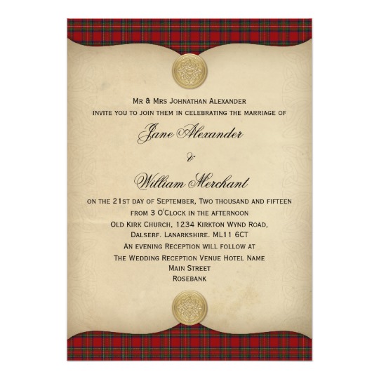 Tartan and Parchment Wedding Collection