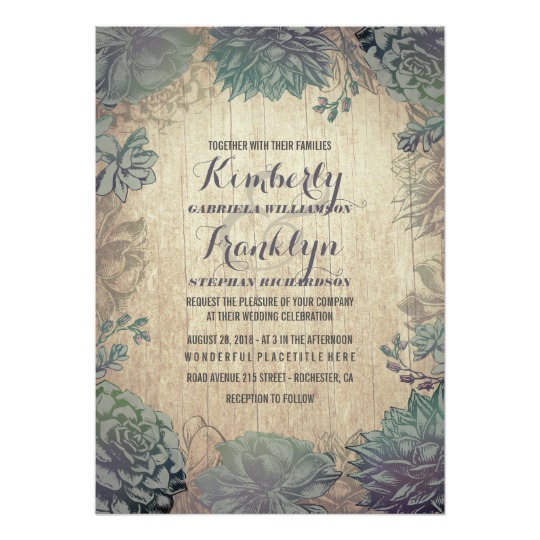 Rustic Succulents Trendy Wedding Collection