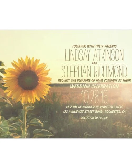 Sunflower Romantic Rustic Wedding Collection