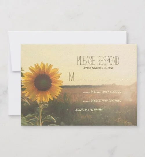 Sunflower Romantic Rustic Wedding Collection