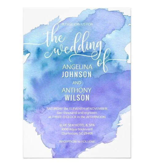 WATERCOLOR BLUE Wedding