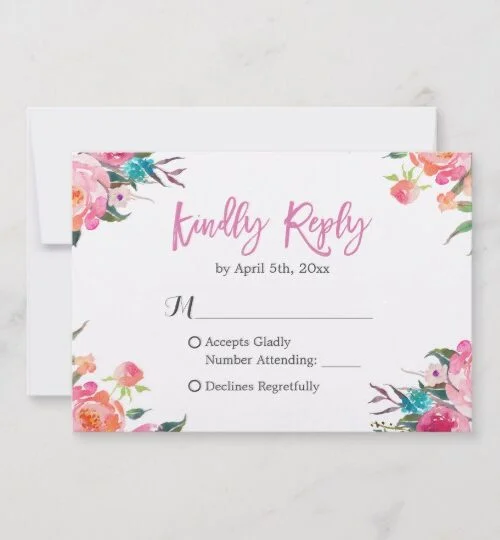 Invitation Suite: Modern Watercolor Flowers