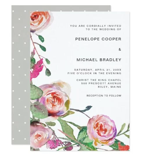 Watercolor Floral Wedding