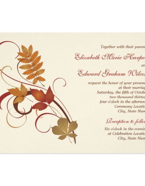 Wedding Collection | Rustic Falling Leaves