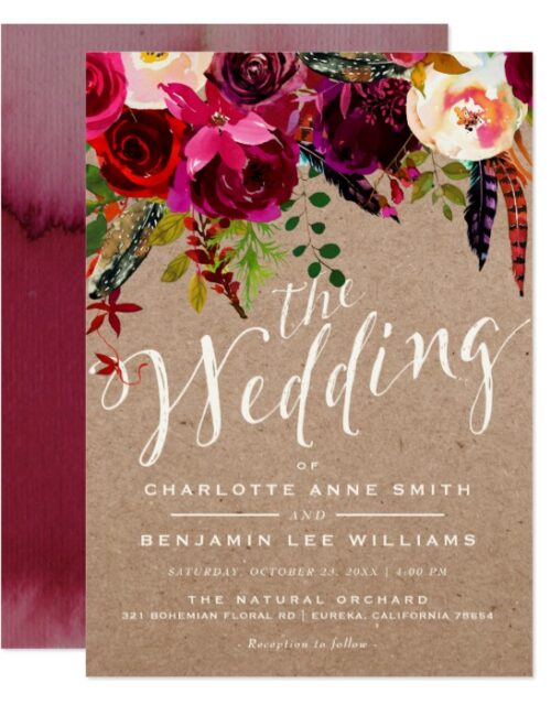 WEDDING | Elegant Floral Rustic Boho Collection