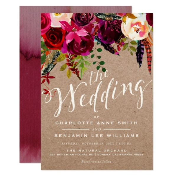 WEDDING | Elegant Floral Rustic Boho Collection