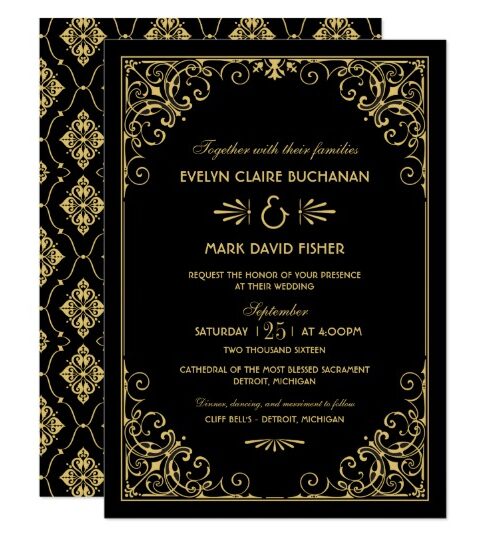 Wedding Collection | Art Deco in Gold and Black