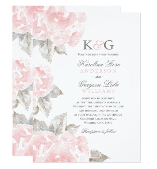 Wedding Collection | Pink Watercolor Roses