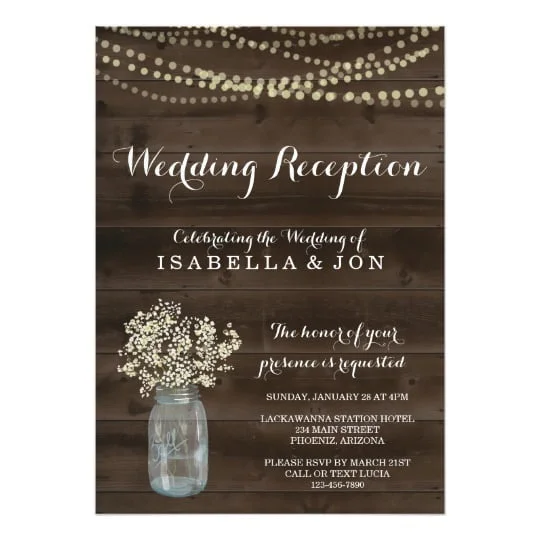 Watercolor Baby's Breath in Mason Jar