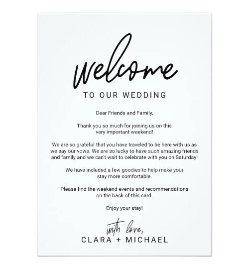 Whimsical Calligraphy Photo Wedding Invitation Set