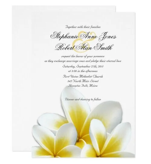 Hawaiian Plumeria Yellow Design