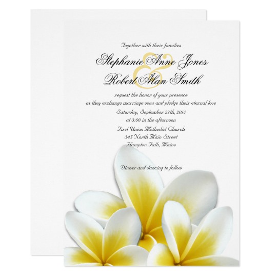 Hawaiian Plumeria Yellow Design