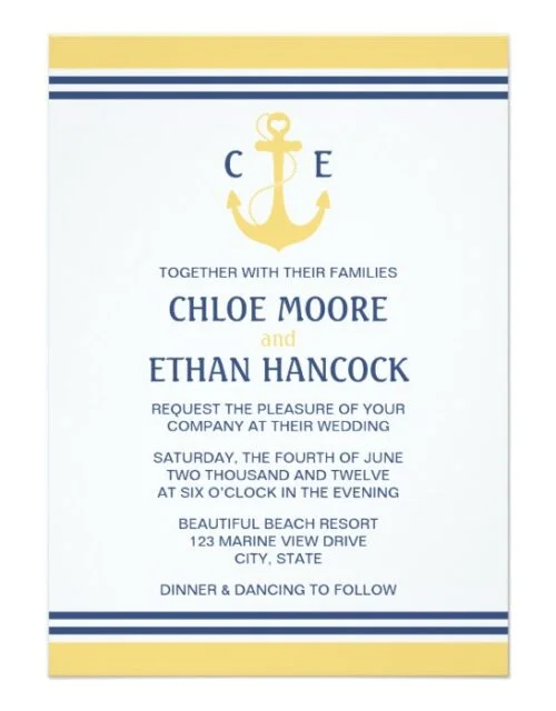 Yellow Nautical Wedding