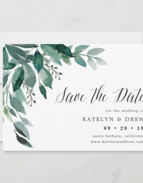 Abundant Foliage Save the Date Card