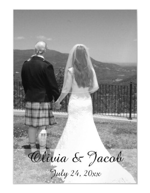 Add Your Wedding Engagement / Photo Personalized Magnetic Invitation
