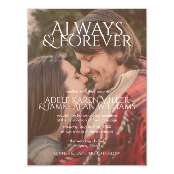 Always & Forever | Custom Photo | Wedding Magnetic Invitation