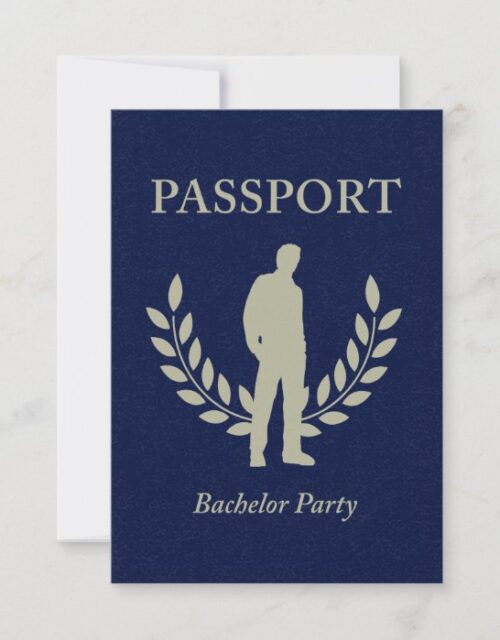 bachelor party passport invitation