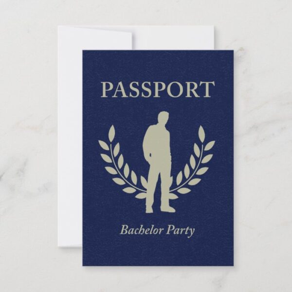 bachelor party passport invitation
