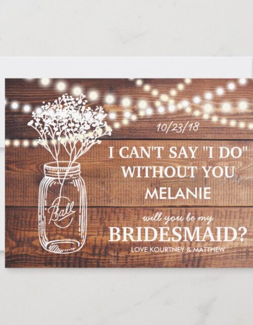 Be My Bridesmaid | Rustic Country Bridesmaid Invitation