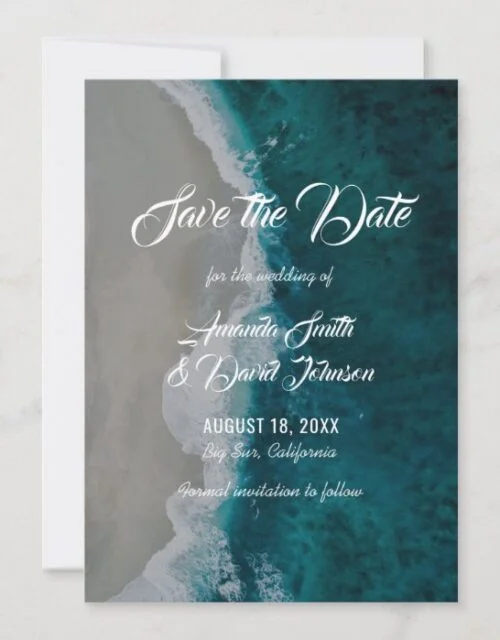 Beach Wedding Save The Date Cards