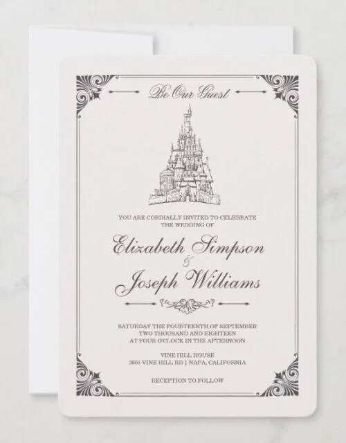 Beauty and the Beast | Fairy Tale Castle Wedding Invitation