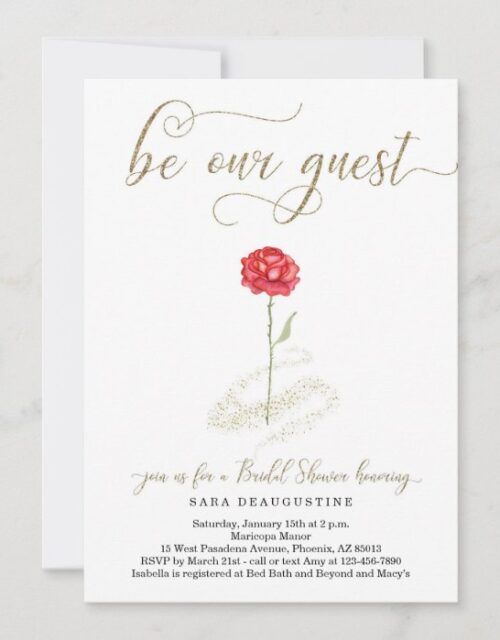Beauty & the Beast Bridal Shower Invitation