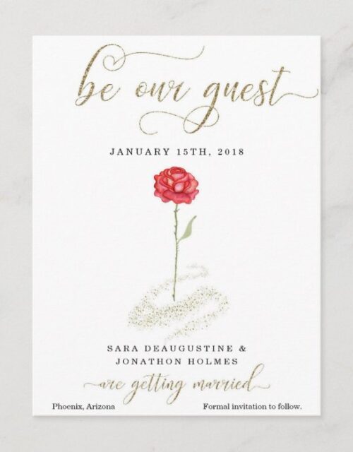 Beauty & the Beast Save the Date Announcement