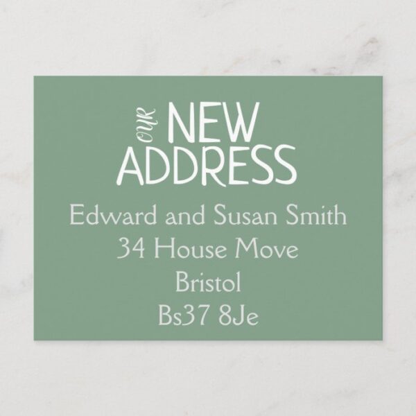 Change of address card