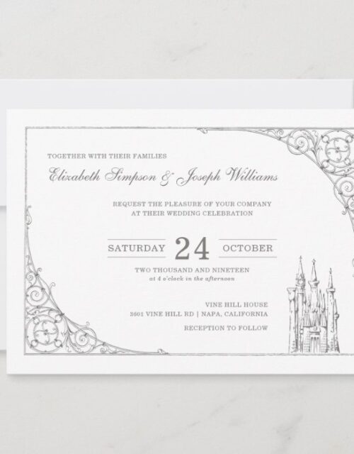 Cinderella Castle | Fairytale Wedding Invitation
