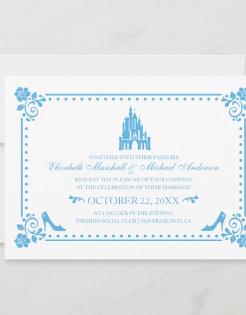 Cinderella Wedding | Castle & Flowers Invitation