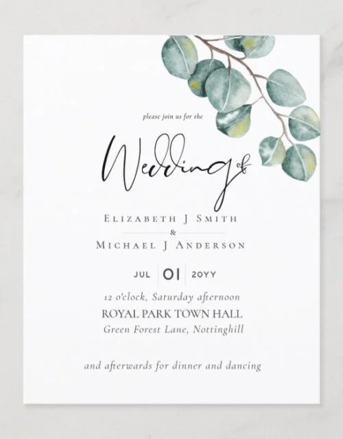 Create Your Own Custom Eucalyptus Greenery Wedding