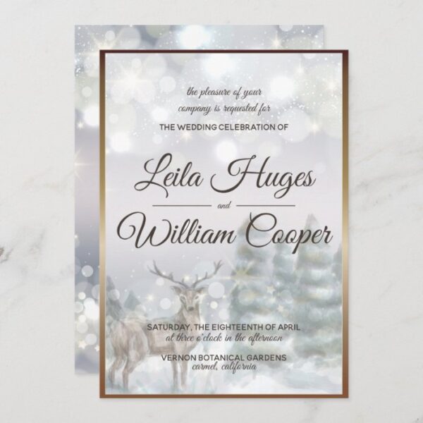 Elegant Winter Wedding Invitation