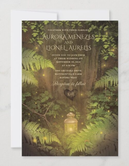 Enchanted Forest Secret Garden Dream Wedding Card