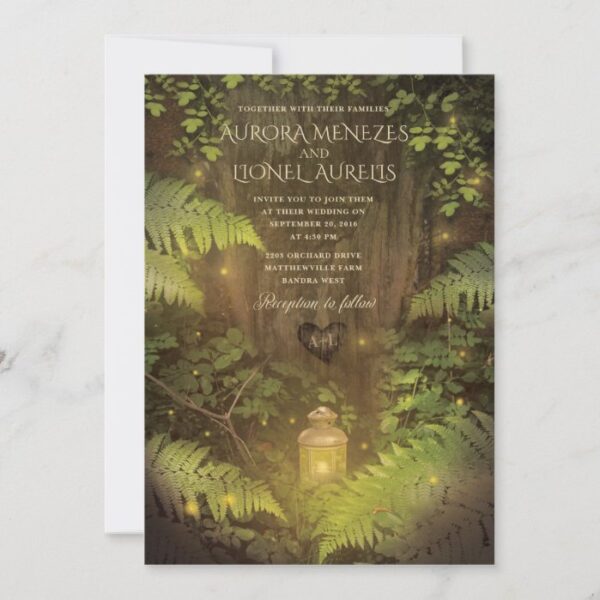 Enchanted Forest Secret Garden Dream Wedding Card