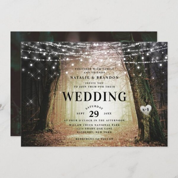 Evermore | Enchanted Fairy Forest | Amber Wedding Invitation