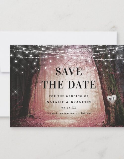 Evermore | Enchanted Fairy Forest | Pink Wedding Save The Date