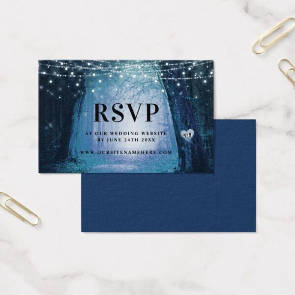 Evermore | Enchanted Forest Blue RSVP Insert Cards