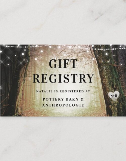 Evermore | Enchanted Forest Shower Gift Registry Enclosure Card